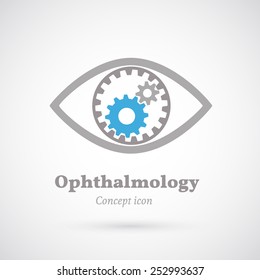 Ophthalmology abstract vector concept symbol icon or Logo Template