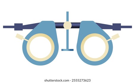 Ophthalmology. Adjustable Optical Trial Lens. Medical Equipment. Modern Flat Vector Illustration. Social Media Template.