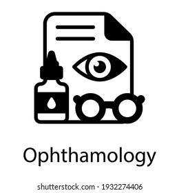 Ophthalmology icon in editable design vector 