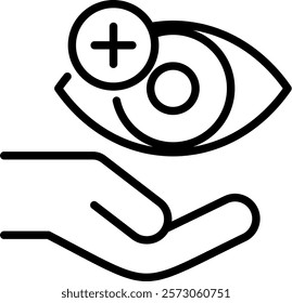 Ophthalmology Icon Line Vector Illustration