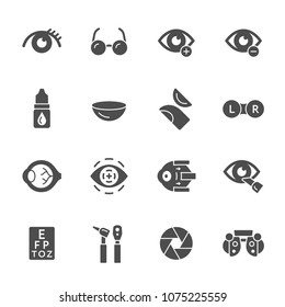 Ophthalmology icon set