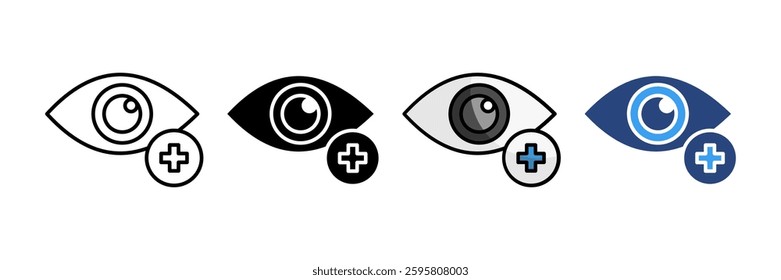 Ophthalmology Icon Set Multiple Style Collection