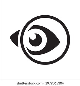Ophthalmologie-Symbol, Vektorgrafik und Glyphe