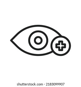 Ophthalmology icon vector image. Can also be used for Physical Fitness. Suitable for mobile apps, web apps and print media.