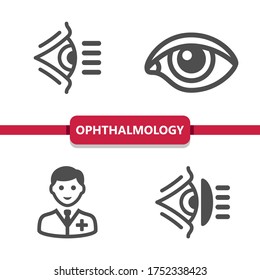 Ophthalmology Icons. Professional, pixel perfect icons. EPS 10 format.