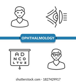 Ophthalmology Icons. Professional, pixel perfect icons. EPS 10 format.