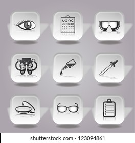 ophthalmology icons set.