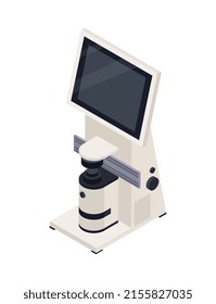 Ophthalmology isometric composition with isolated image of medical appliance vector illustration