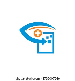 Logo für Augenheilkunde, Logo für Sehkraft, Vektorgrafik