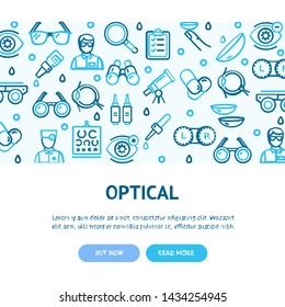 Ophthalmology and Optometry Flyer Banner Posters Card on a White for Promotion and Marketing. Vector illustration