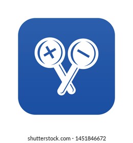 Ophthalmology test icon. Simple illustration of ophthalmology test vector icon for web