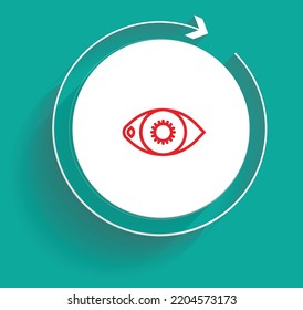 Ophthalmology Treatment Recovery Plan Icon Vector Design