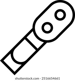 Icono de oftalmoscopio. Diseño de estilo lineal delgado aislado sobre fondo blanco