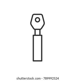 Ophthalmoscope. linear icon. Line with Editable stroke