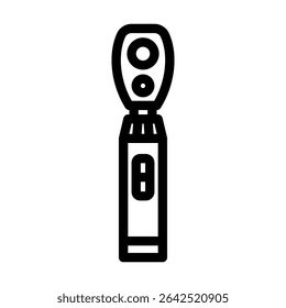 ophthalmoscope optometry vision eye line icon vector. ophthalmoscope optometry vision eye sign. isolated contour symbol black illustration