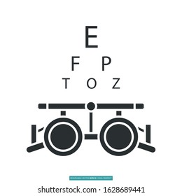 Ophthamalogy and optometry icon vector illustration logo template for many purpose. Isolated on white background.