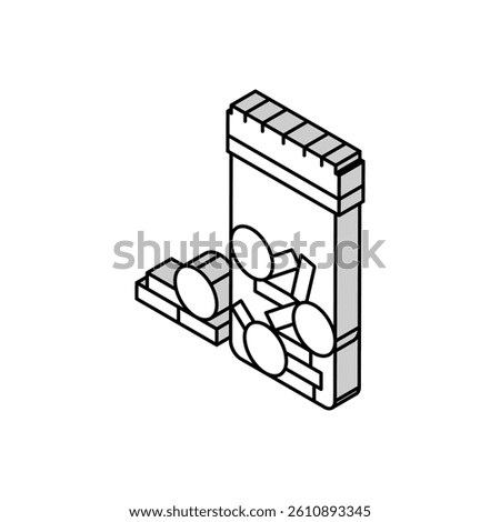 opiates drug pills package isometric icon vector. opiates drug pills package sign. isolated symbol illustration