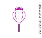 Opiates outline icon . Drug test clipart image isolated on white background