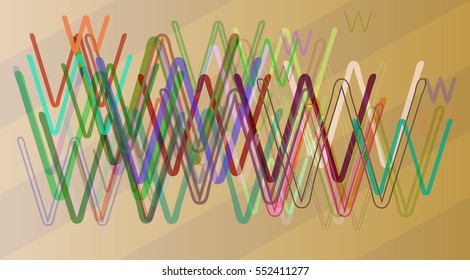 opinion around shiny Alphabet W vector background, modern edge with look