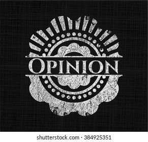Opinion chalkboard emblem