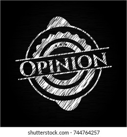 Opinion with chalkboard texture
