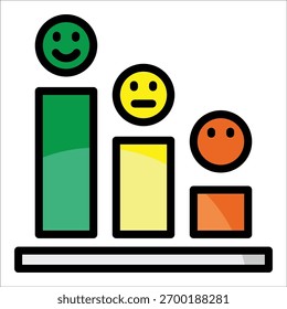 Opinion Chart Icon Element For Design