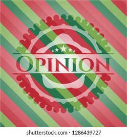 Opinion christmas style emblem.