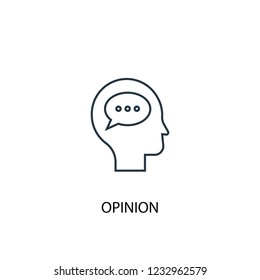 opinion concept line icon. Simple element illustration. opinion concept outline symbol design. Can be used for web and mobile UI/UX