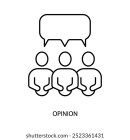 opinion concept line icon. Simple element illustration. opinion concept outline symbol design.