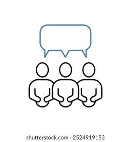 opinion concept line icon. Simple element illustration. opinion concept outline symbol design.