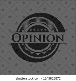 Opinion dark emblem. Retro