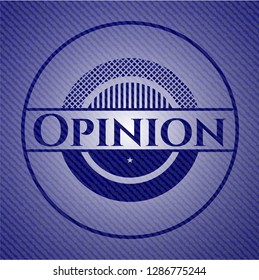 Opinion with denim texture