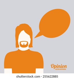 opinion desing over gray background vector illustration.