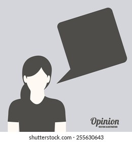 opinion desing over gray background vector illustration.