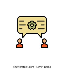 opinion discuss migration outline icon. element of migration illustration icon. signs, symbols can be used for web, logo, mobile app, UI, UX