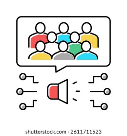 opinion employees color icon vector. opinion employees sign. isolated symbol illustration