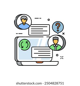 Opinion Fill Color Icon, Vector illustration