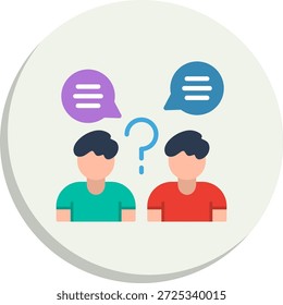 Opinión Icono de estilo de círculo plano