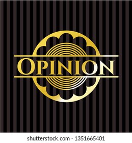 Opinion golden emblem