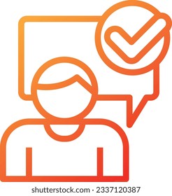 Opinion Gradient Icon - Einzelsymbol, Vektorgrafik