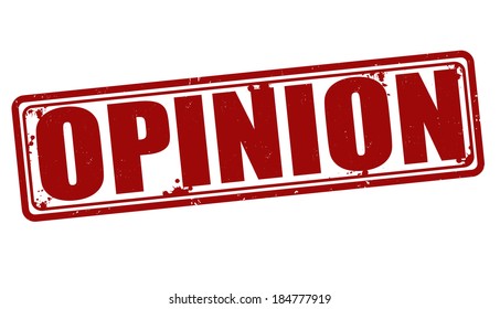 Opinion Grunge Rubber Stamp On White Stock Vector (Royalty Free ...