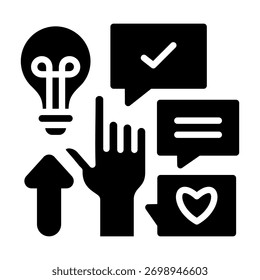 Opinion Icon Element For Design And Vector