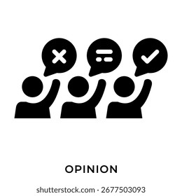 Opinion Icon – Public Feedback, Poll, and Group Discussion