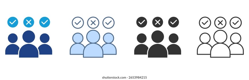 Conjunto de iconos de opinión Colección de estilos múltiples