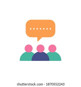 opinion icon vector illustration. opini icon flat style design. colored icon