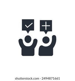 opinion icon. vector.Editable stroke.linear style sign for use web design,logo.Symbol illustration.