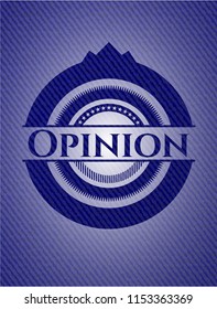 Opinion with jean texture