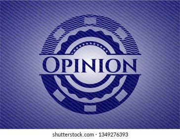 Opinion with jean texture