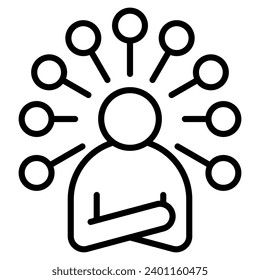 Opinion Leader Icon line vector illustration