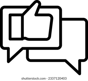 Icono de línea de opinión - Icono único, vector